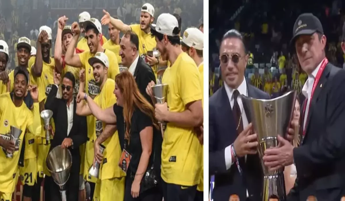İlk şampiyonluğa damga vurmuştu! Nusret bir kez daha Fenerbahçe'nin kupa töreninde