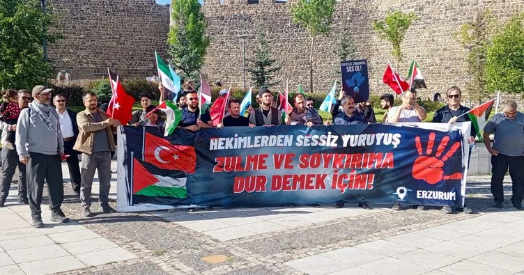 Erzurum'da Sağlıkçılardan Gazze İçin 81 Haftalık Sessiz Direniş