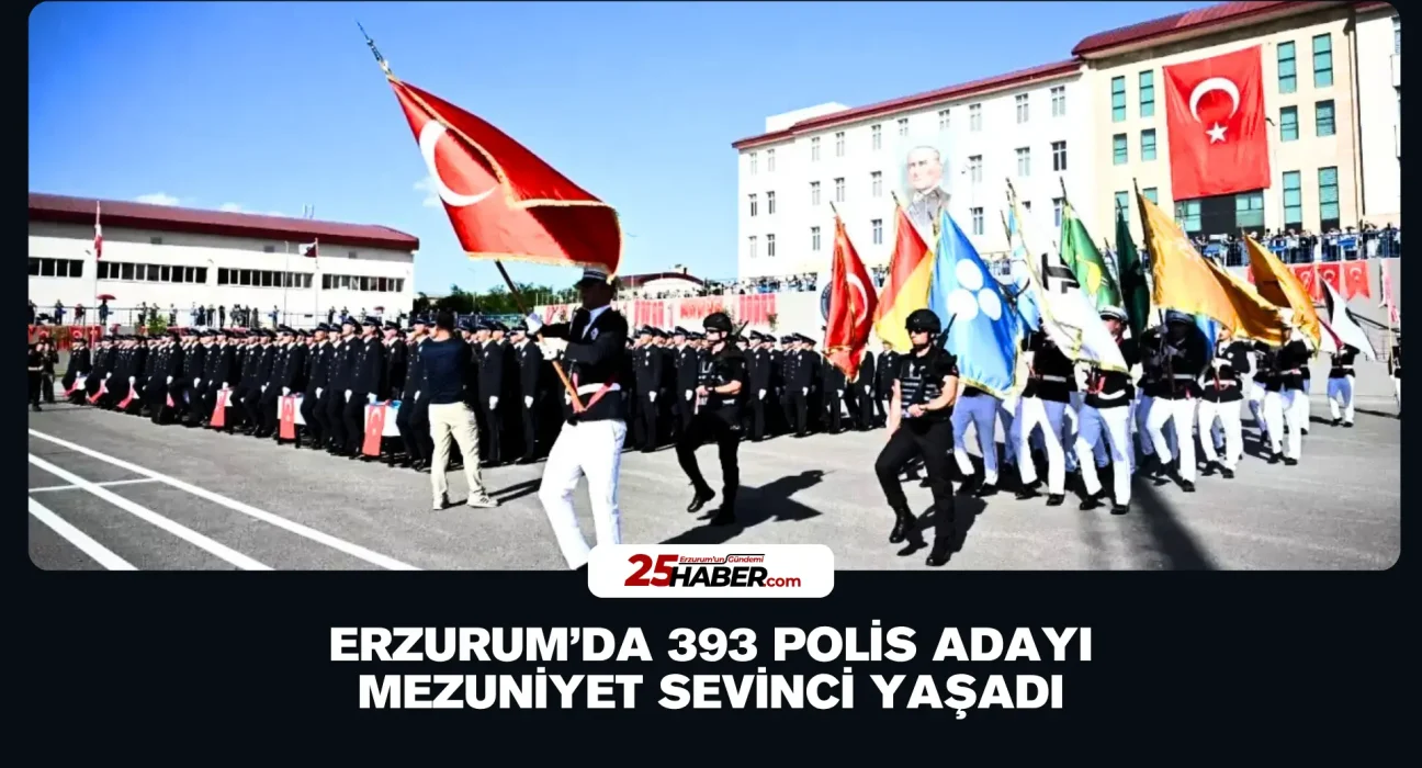 Erzurum’da 393 Polis Adayı Mezuniyet Sevinci Yaşadı