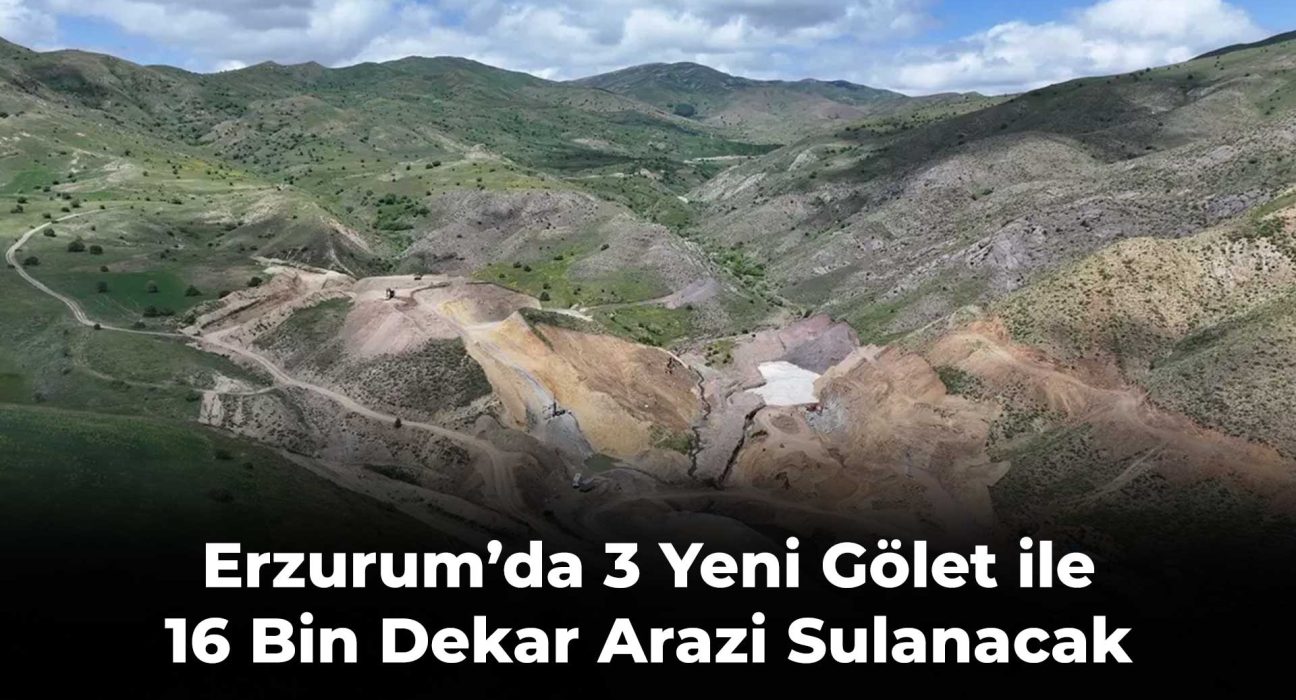 Erzurum’da 3 Yeni Gölet ile 16 Bin Dekar Arazi Sulanacak